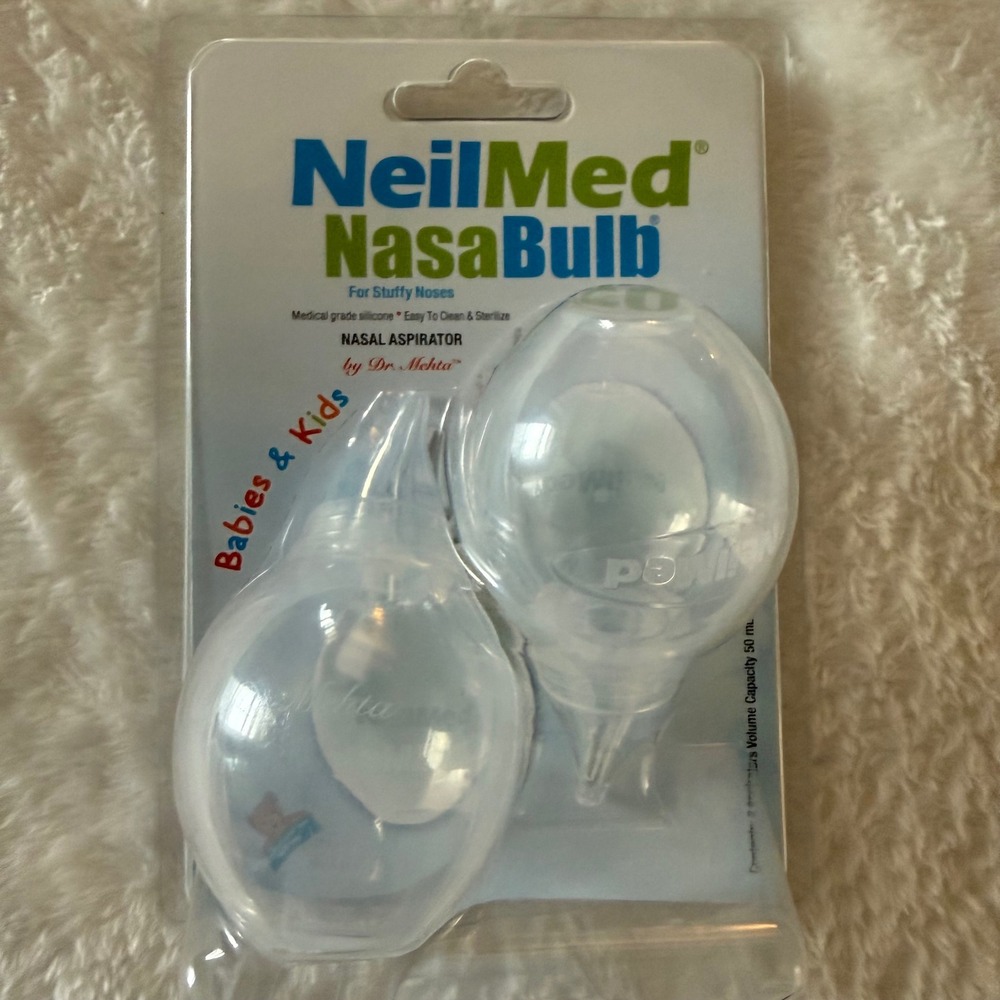 NeilMed NasaBulb Babies Kids Nasal Aspirator Medical Grade Silicone New Sealed‎